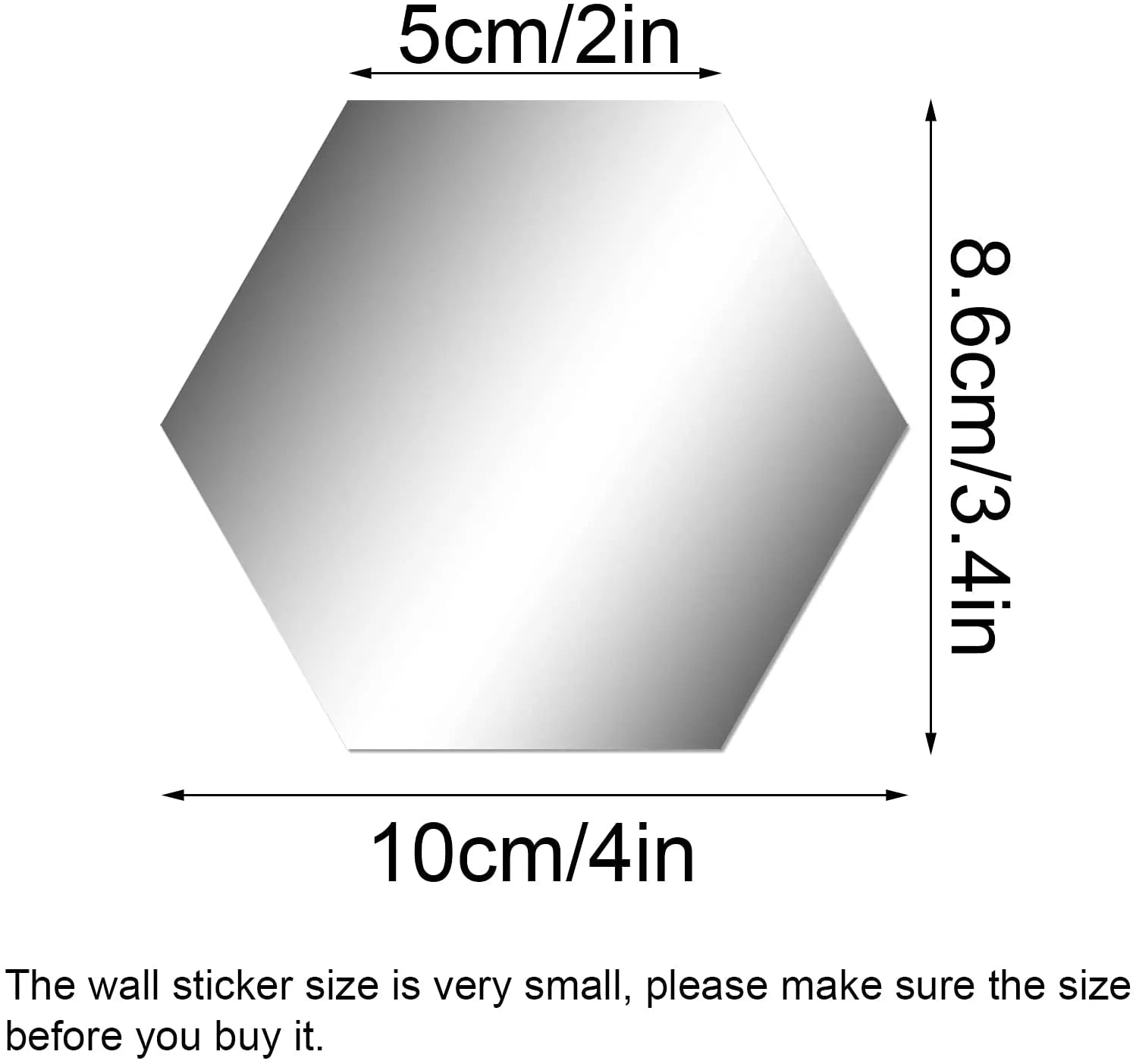 Acrylic Hexagon Mirror Wall Sticker Sets